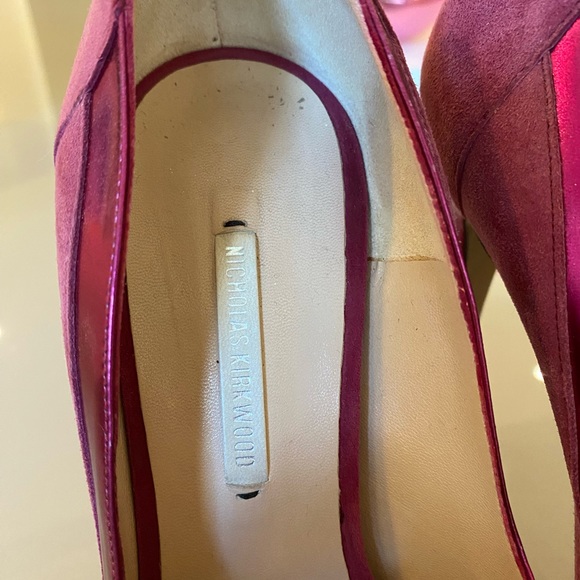 Nicholas Kirkwood raspberry heels size 37 - Picture 6 of 7